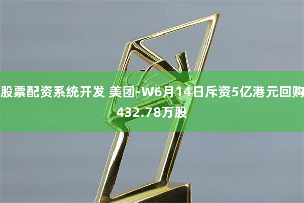 股票配资系统开发 美团-W6月14日斥资5亿港元回购432.78万股