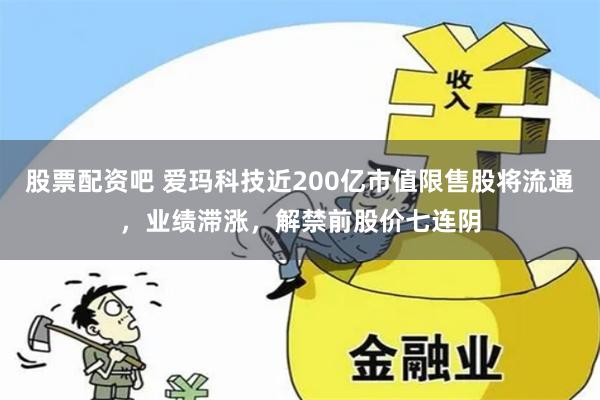 股票配资吧 爱玛科技近200亿市值限售股将流通，业绩滞涨，解禁前股价七连阴