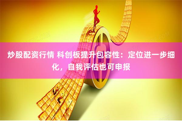 炒股配资行情 科创板提升包容性：定位进一步细化，自我评估也可申报